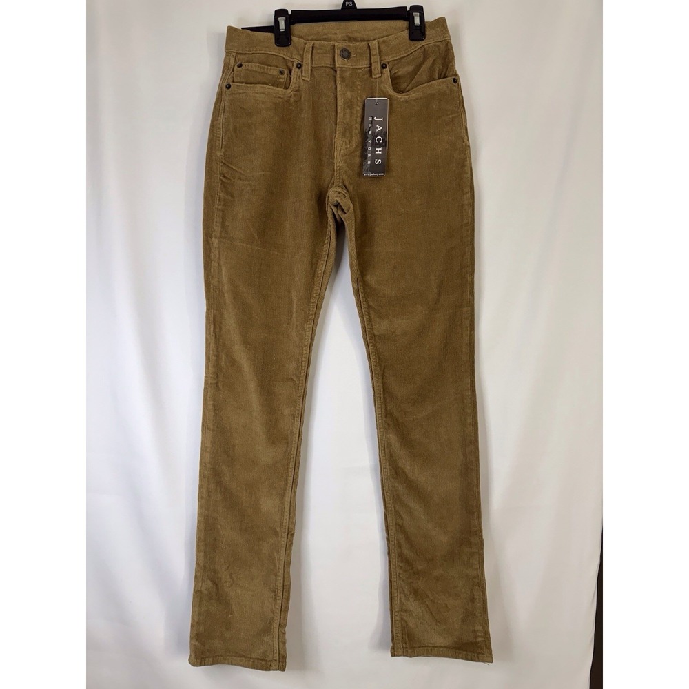 JACHS New York Corduroy Pants 34x30 Straight Fit NWT Brown 5-Pocket Men's Casual